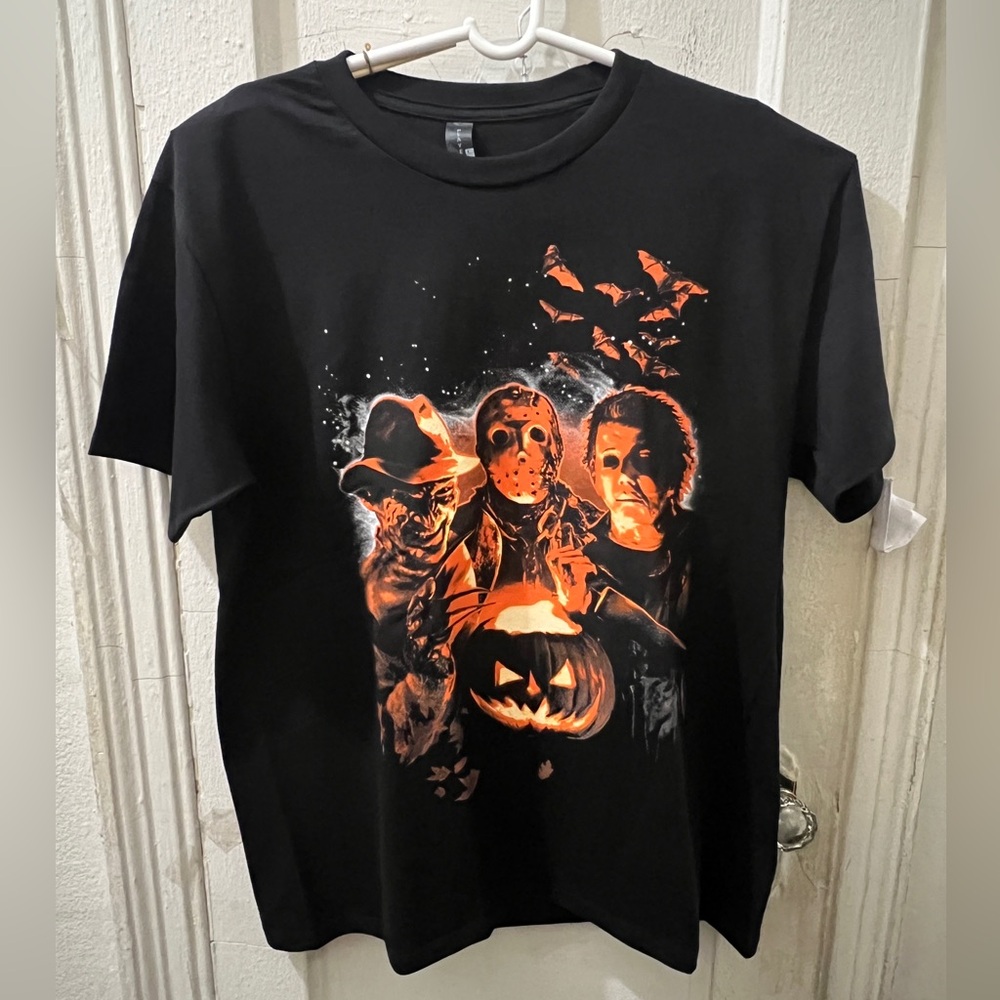 Freddy, Jason, & michael scary Halloween t-shirt black mens Sz large brand new